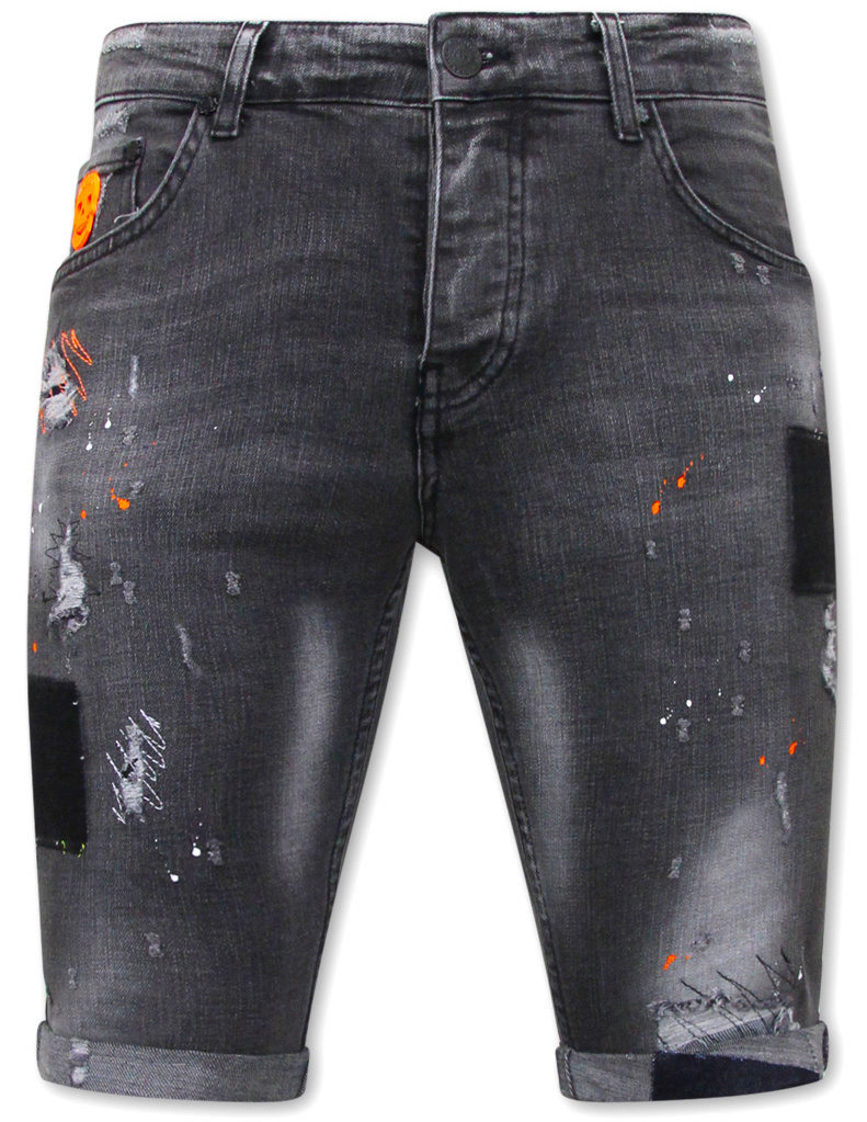 Slim Fit Marinblå Shorts Herr - -SH - Gra
