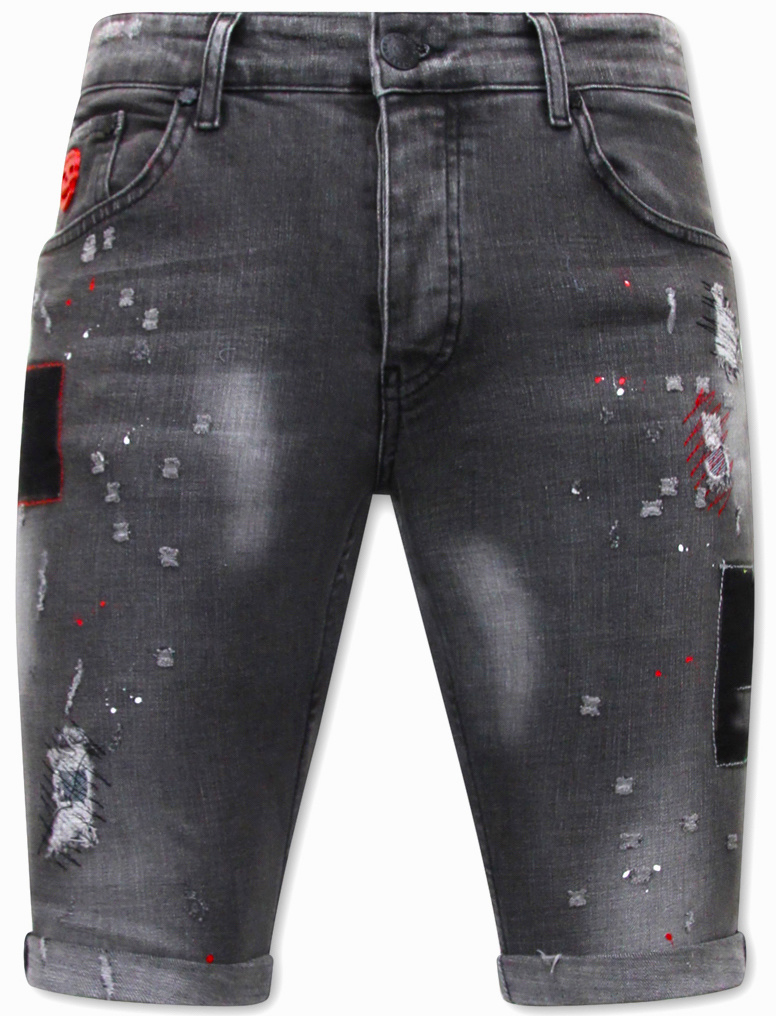 Män Shorts Stretch Slim Fit --SH - Grå