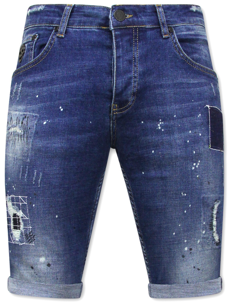 Jeansshorts Män Stretch - -SH - Bla