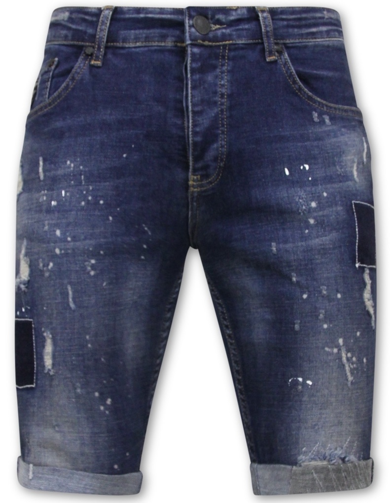 Slim Fit Jeansshorts Herr - -SH - Bla