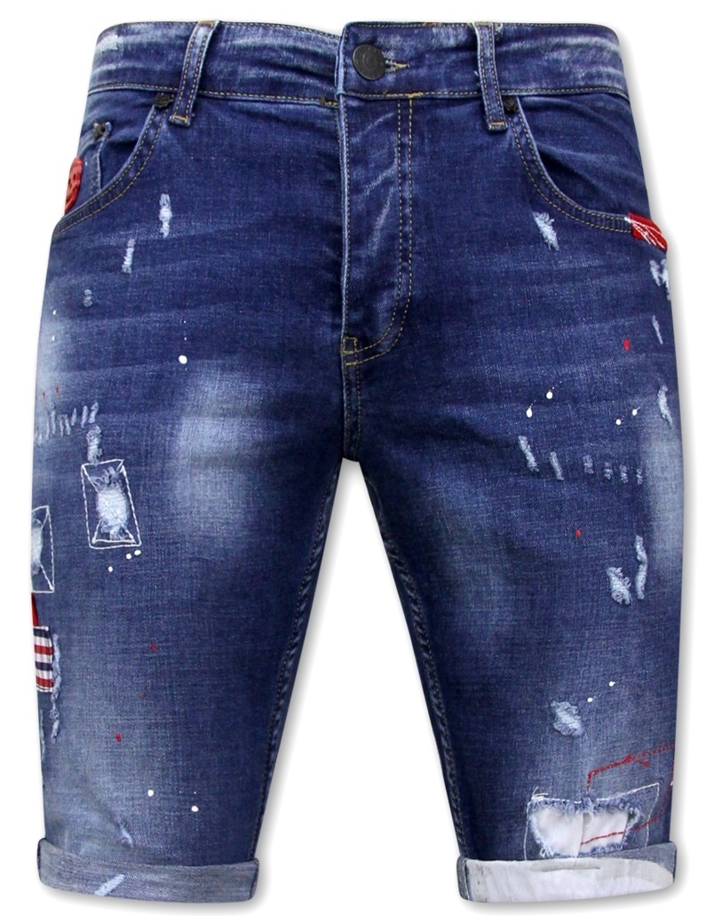 Slim Jeansshorts Herr Billiga - -SH - Bla