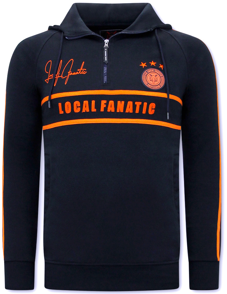 Träningströja För Män Double Line Signed - Blå Orange
