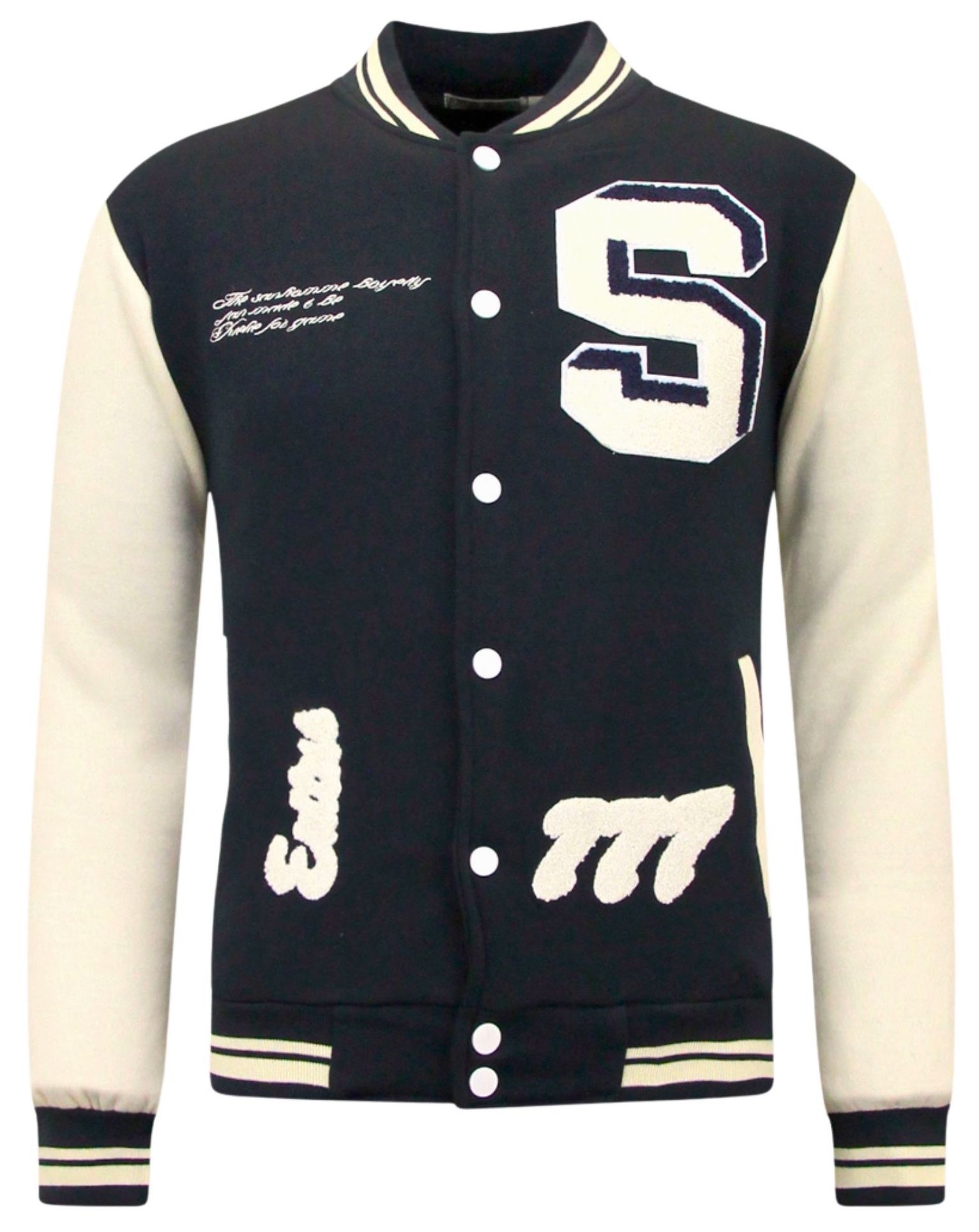 College Jacket Herr Vintage - Marinblå