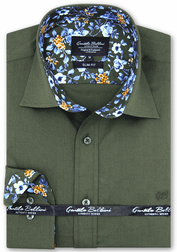 Skjorta Herr Slim Fit - Grön