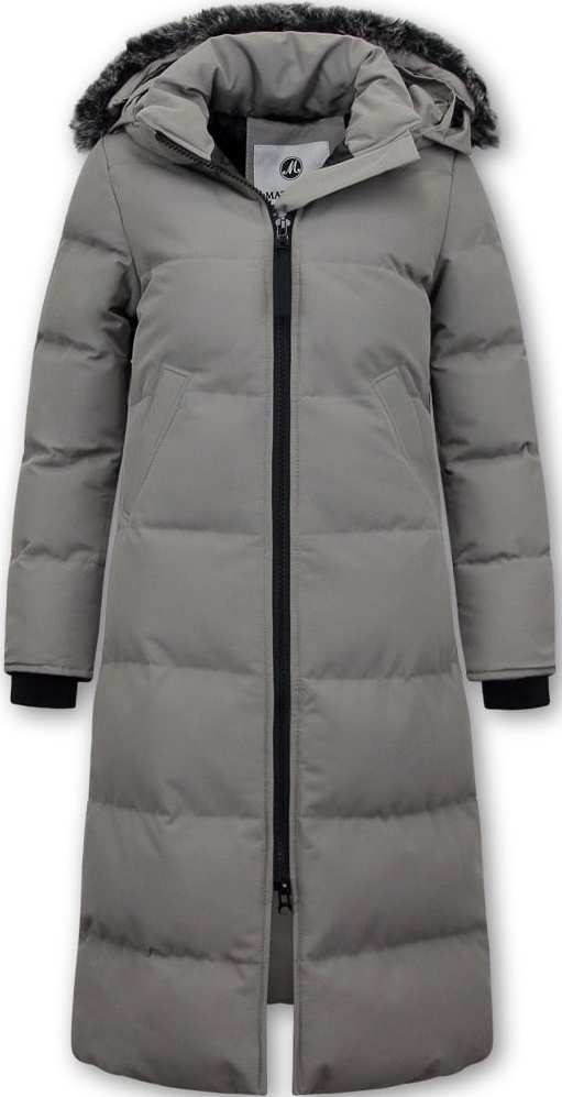 Puffer Lång Vinterjacka Dam - Gra