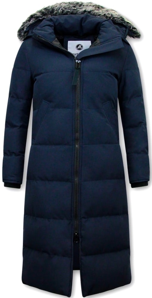 Puffer Lång Vinterjacka Dam - Bla