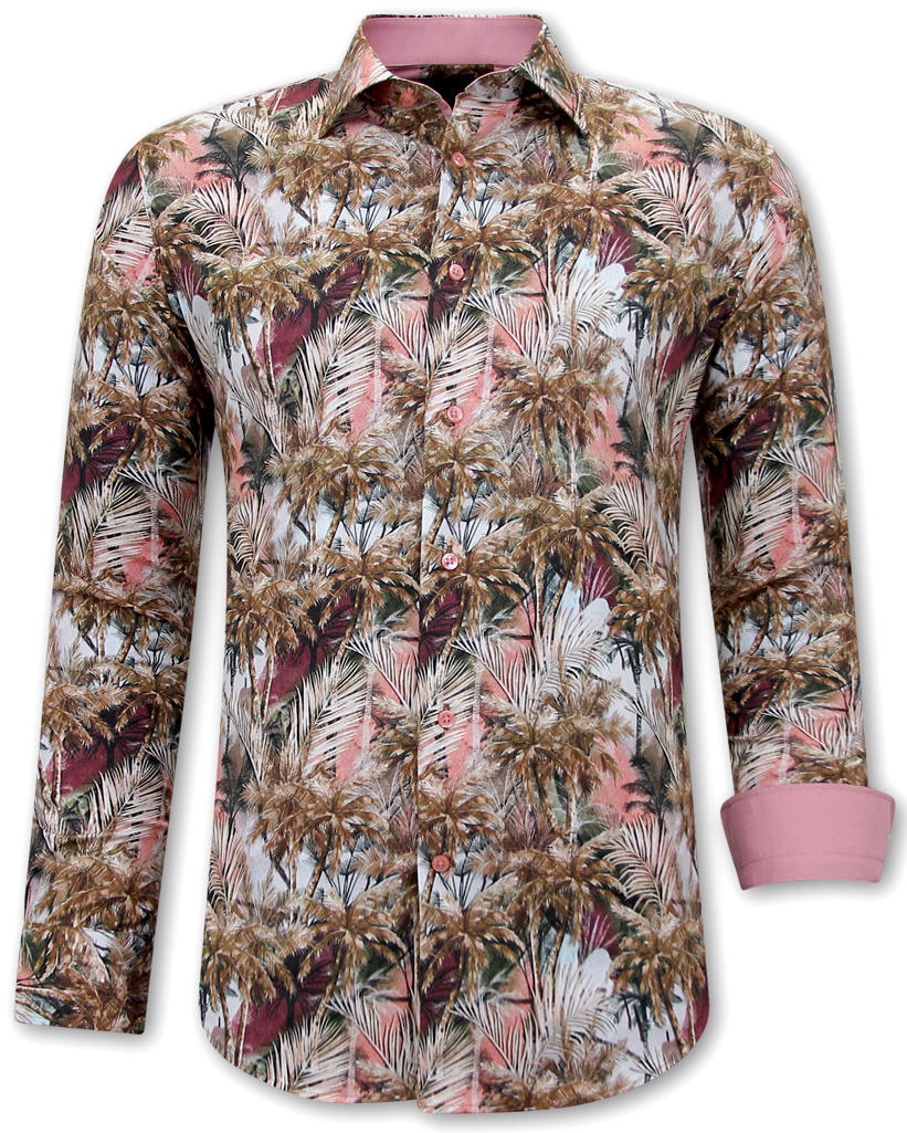 Hawaii Skjorta Slim Fit Brun