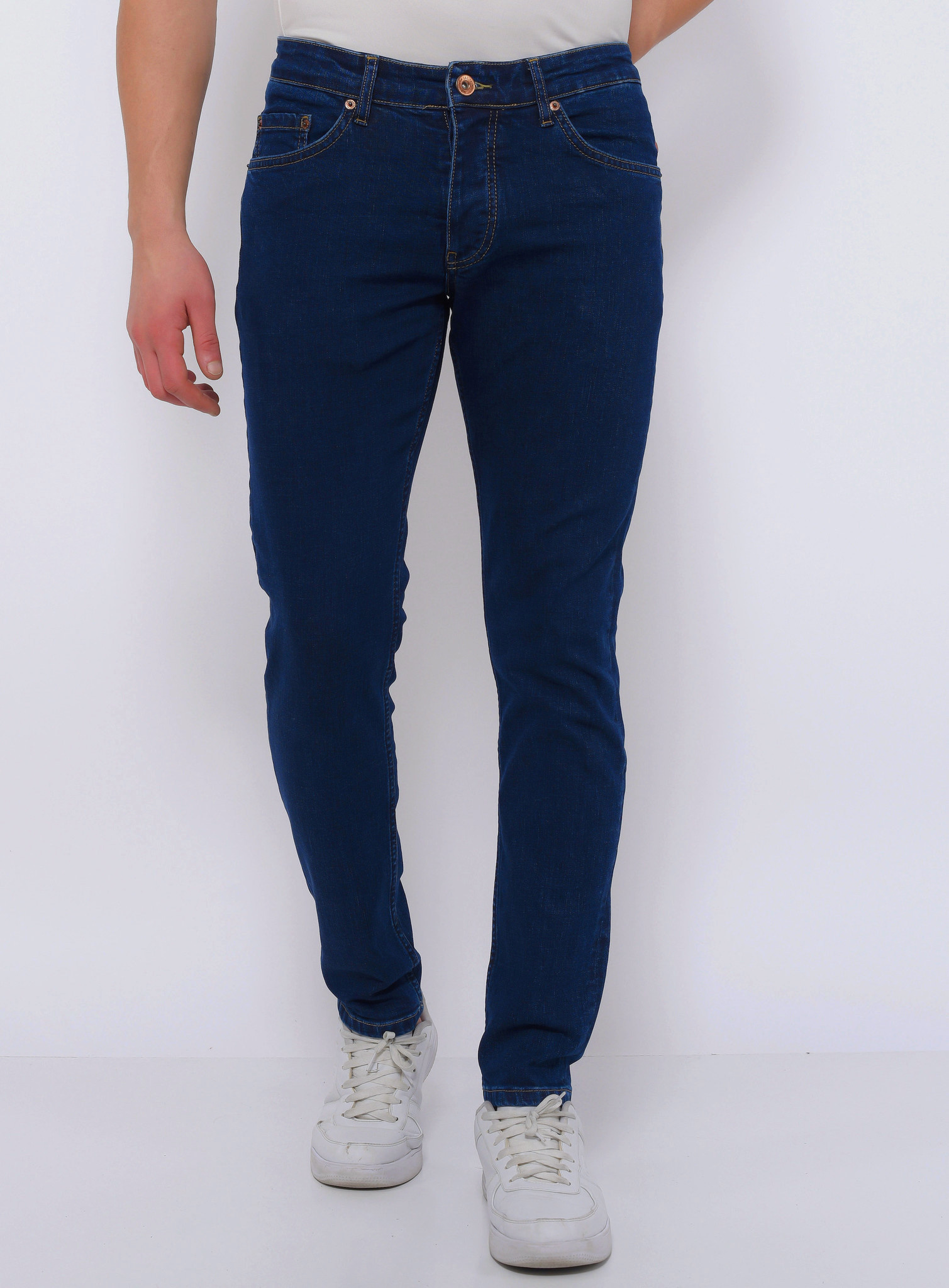 Klassiska Stretch Jeans Herr Slim Fit - DC- - Bla