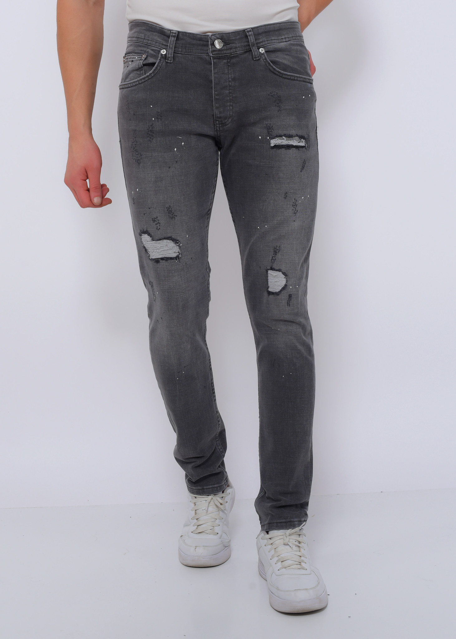 Jeans Stretch Herr Slim Fit - DC- - Gra
