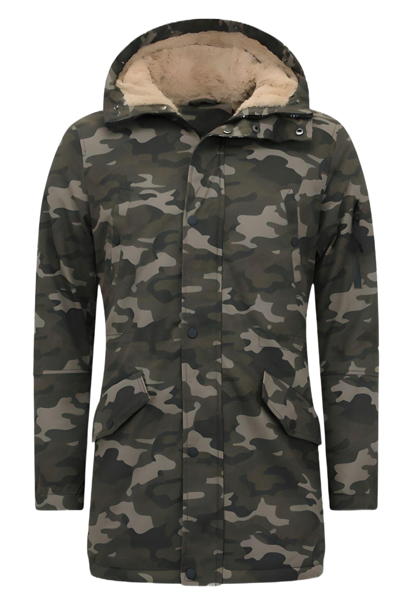 Camouflage Jacka Herr Läng