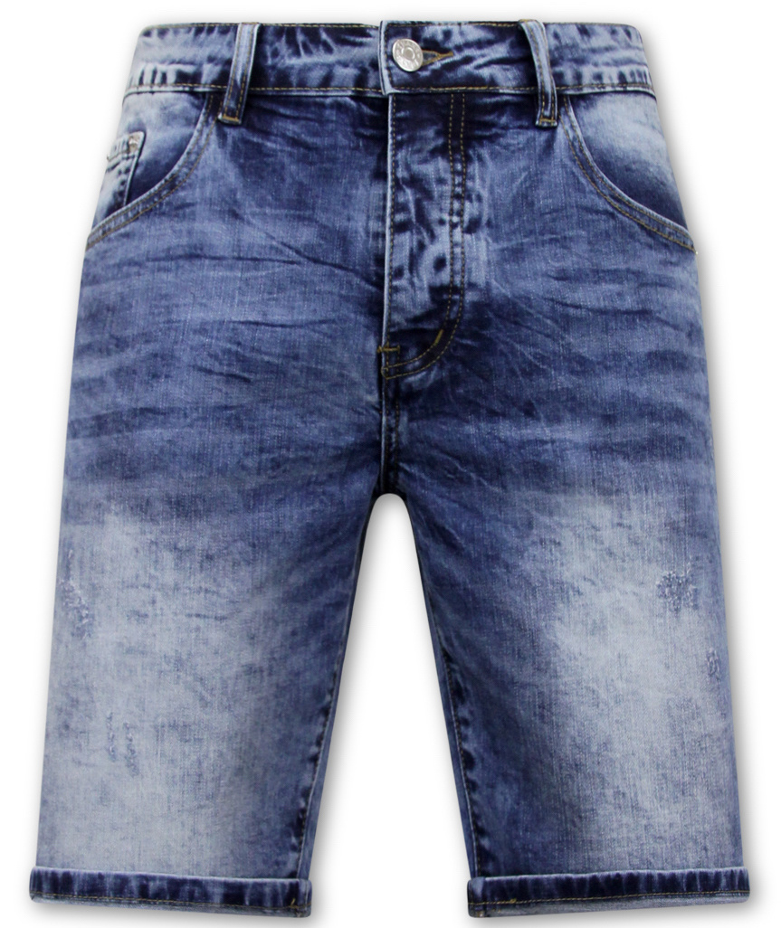 Korta Jeans Män Stretch Denim Short - Blå
