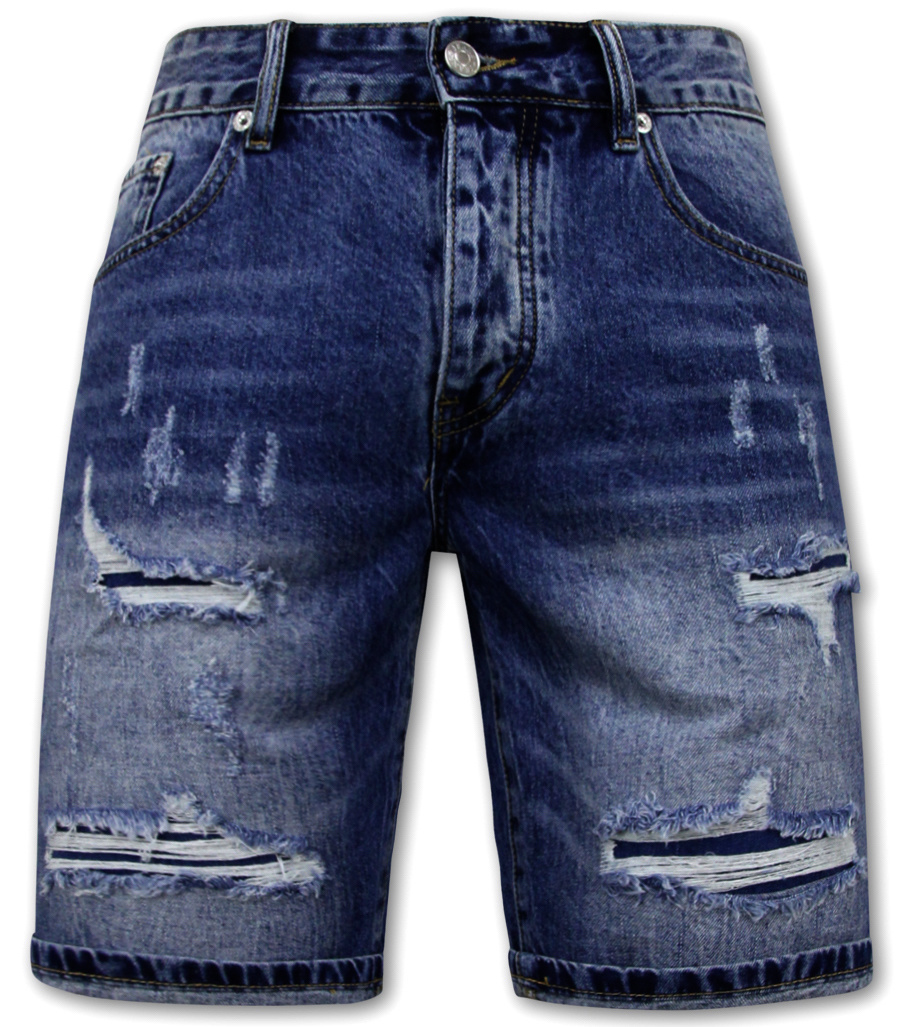 Slim Fit Short Pants Herr Denim Short - Blå