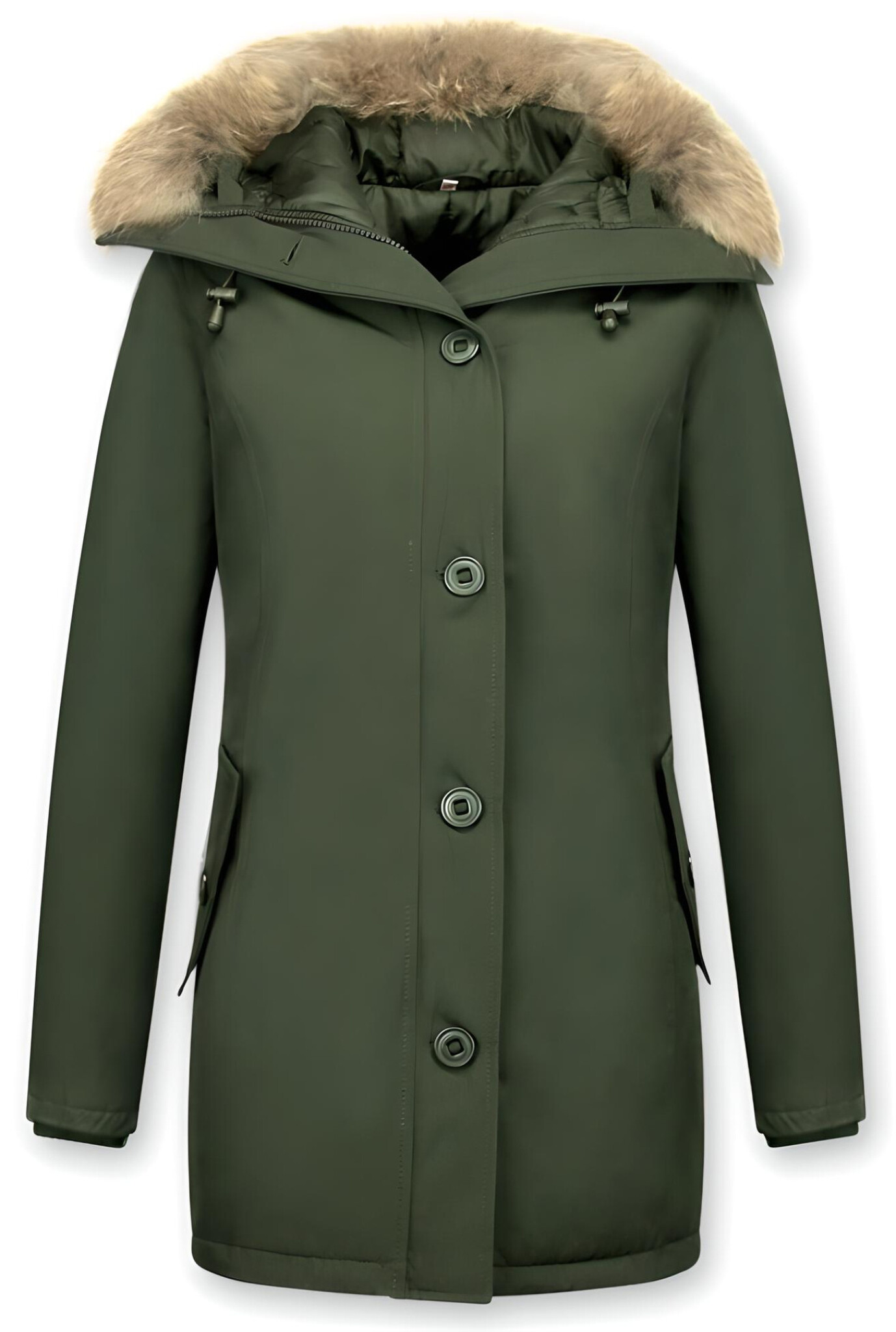 Vinterjacka Kanada Lang - Kvinnors Parka Sidfickor - G - Grun