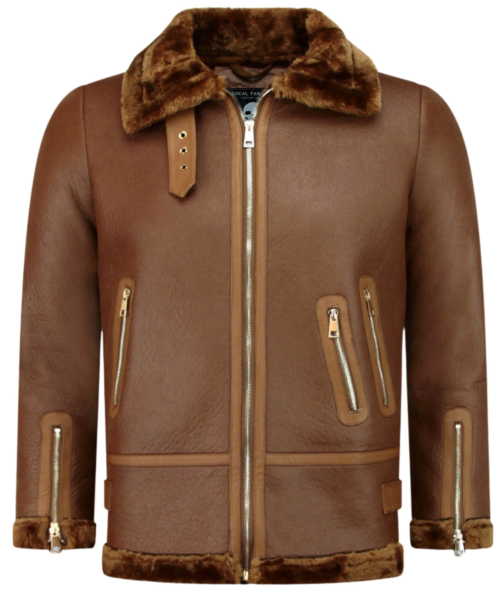 Shearling Jacka Dam - Kort Vinterkappa - Brun
