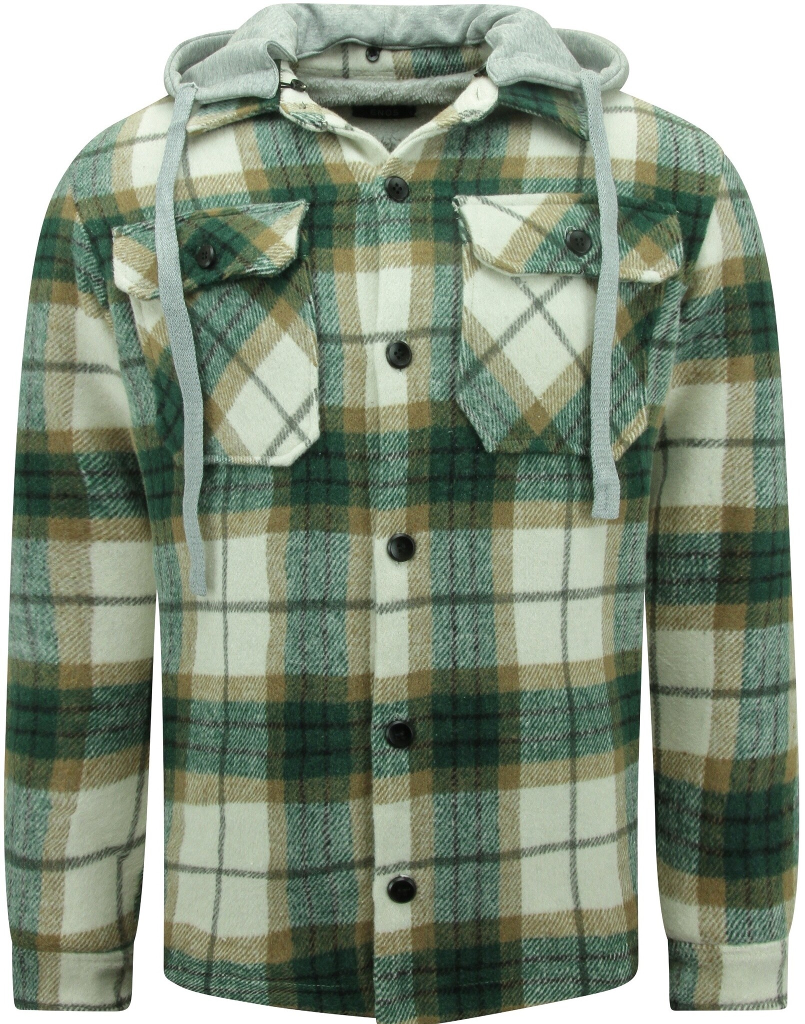 Lumberjacket Herr Med Huva -- Grön