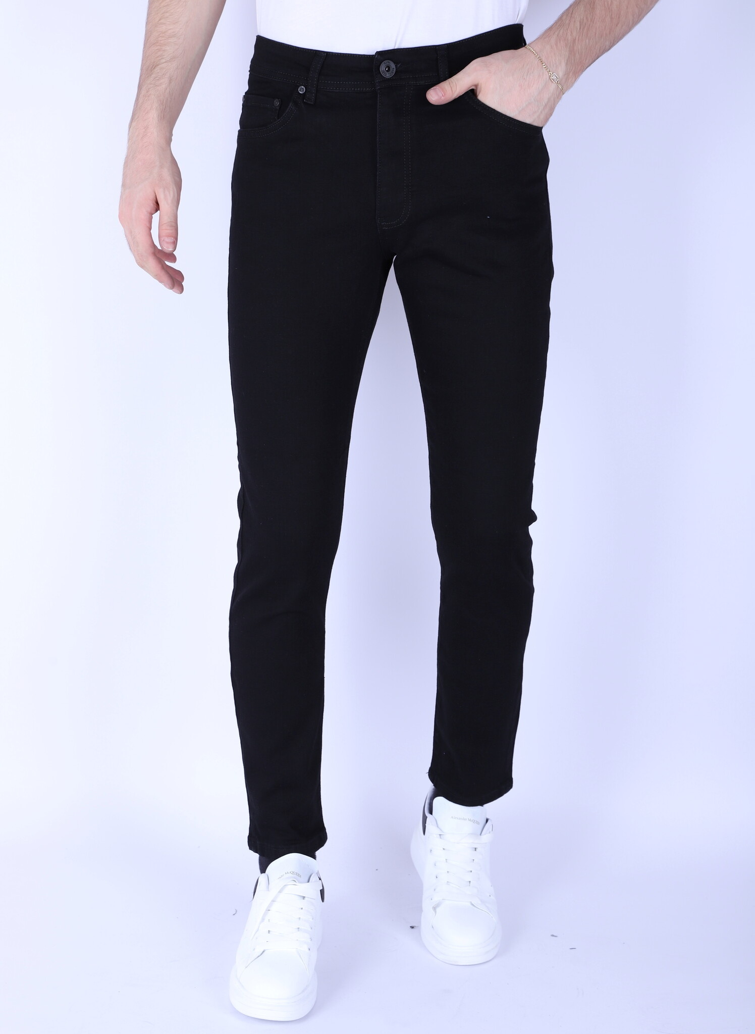 Jeans Herr Stretch Regular Fit - DP - Svart