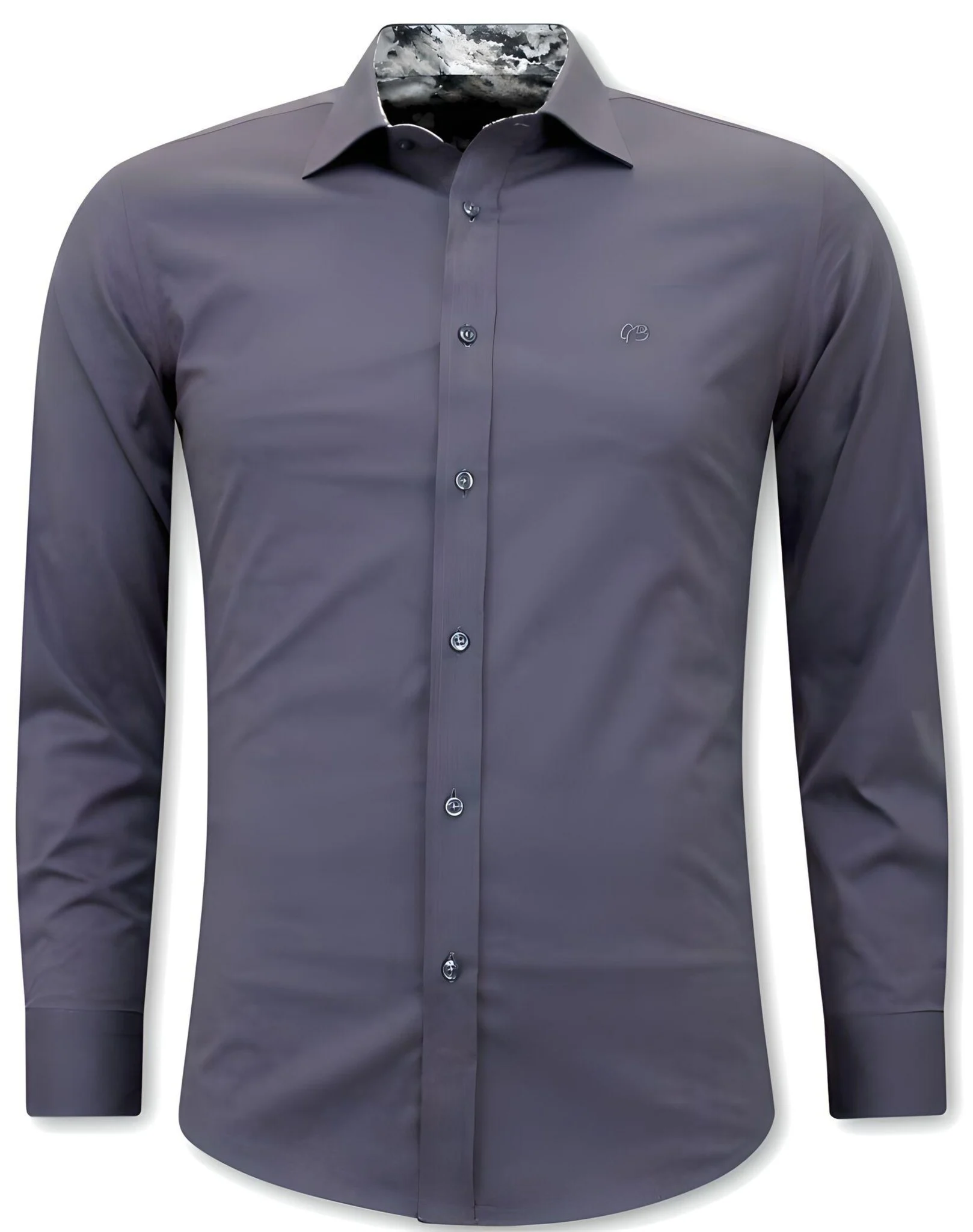 Slim Fit Herrtröjor För Män - Blank Blus Företag Män Grå