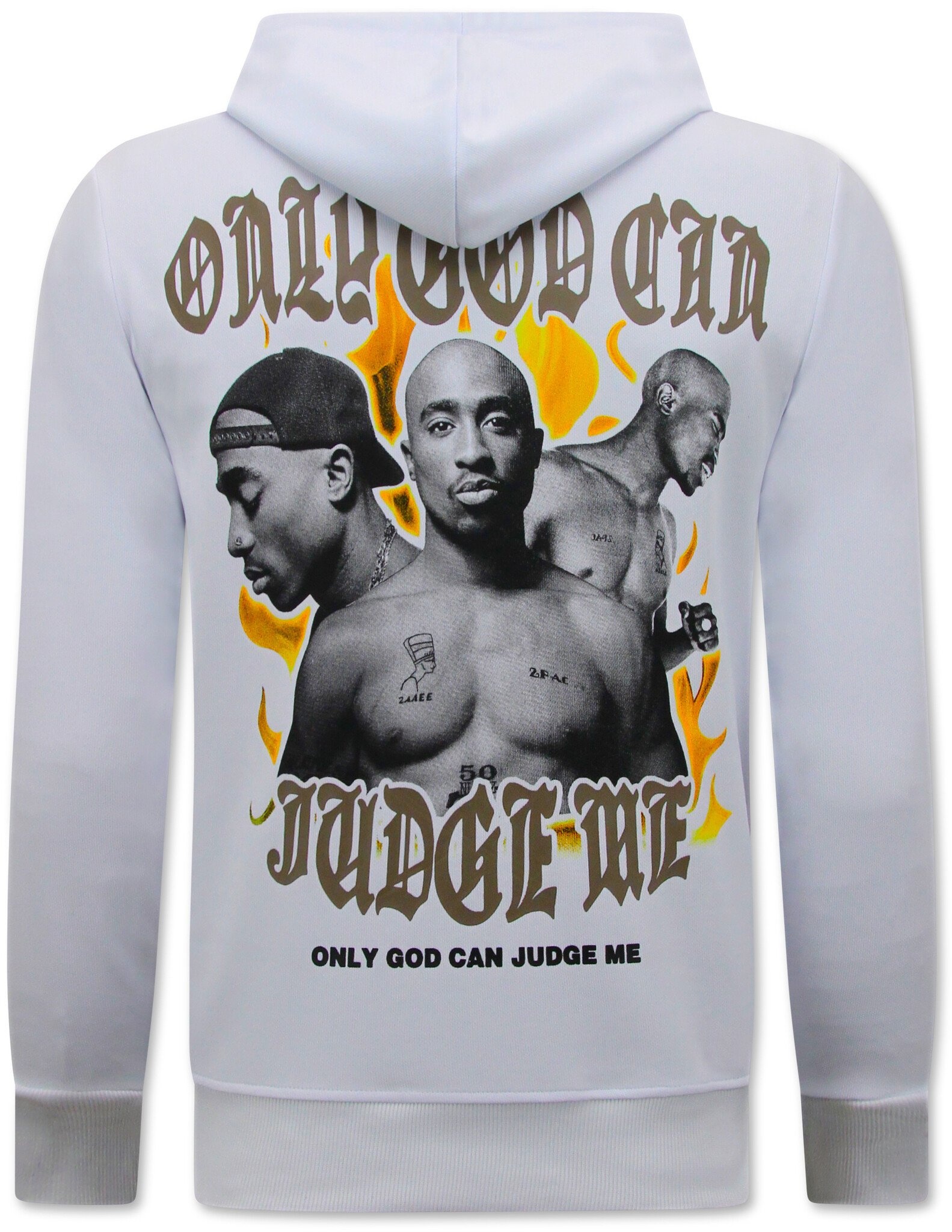 Tupac Legend Sweater - Pac Hoodie För Män - Vit