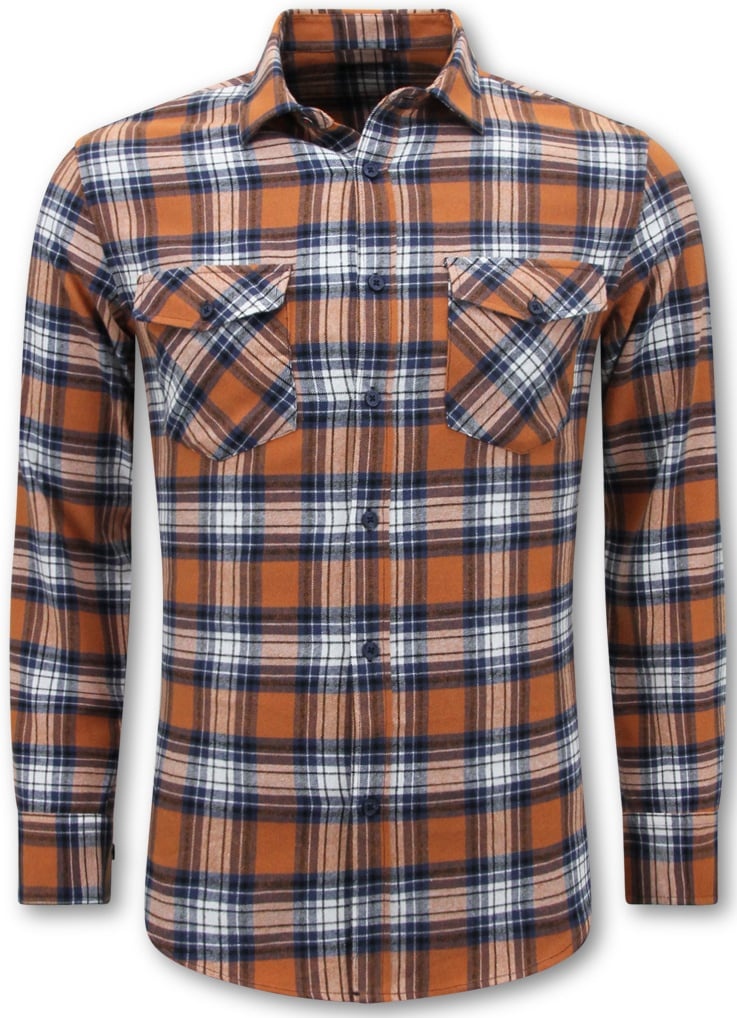 Lumberjack Blus - Flanellskjorta Herr - Orange