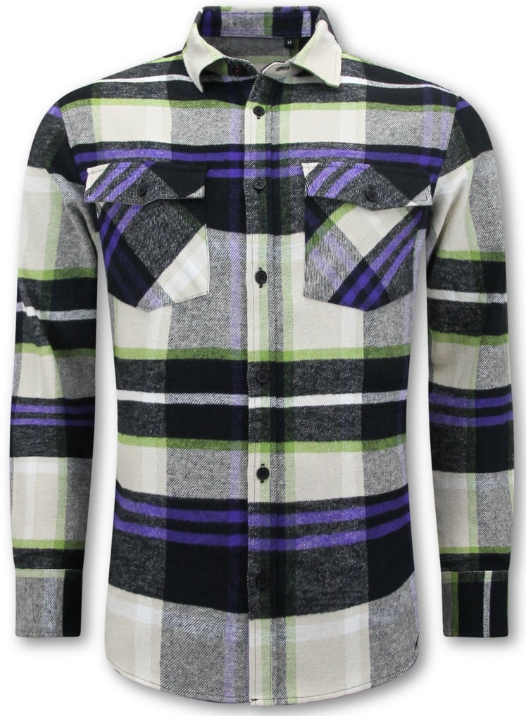 Flanellblus Herr - Lumberjack Shirt - Beige