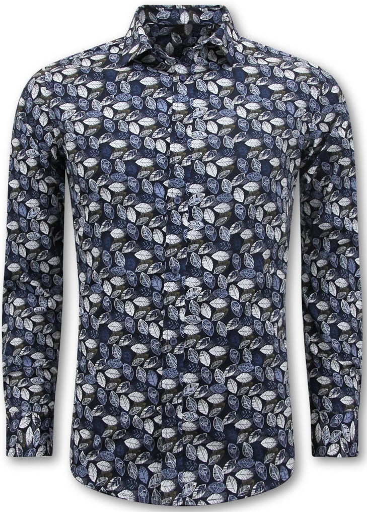 Herrblus Med Långa Ärmar - Casual Shirt Herr - Blå