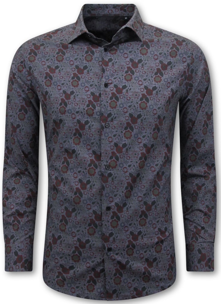 Skjortor - Slim Fit Blus Herr - Lila