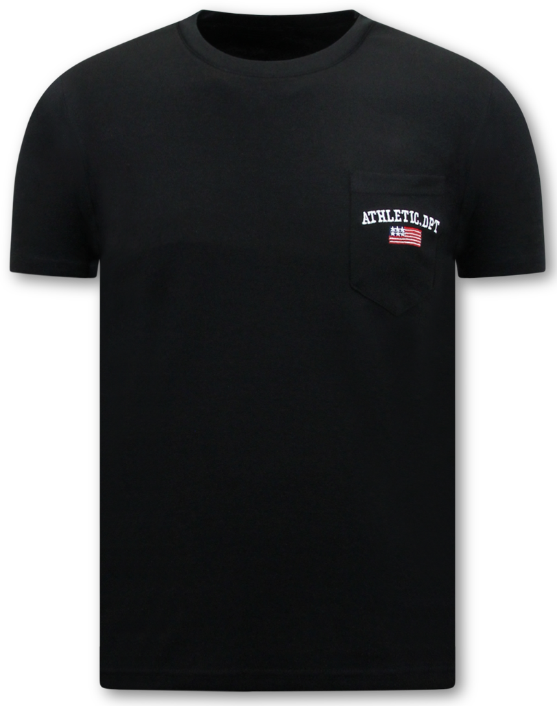 Svart T-Shirt Herr - Rund Hals