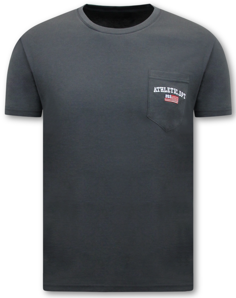 T-Shirt Herr - Rund Hals - Grå