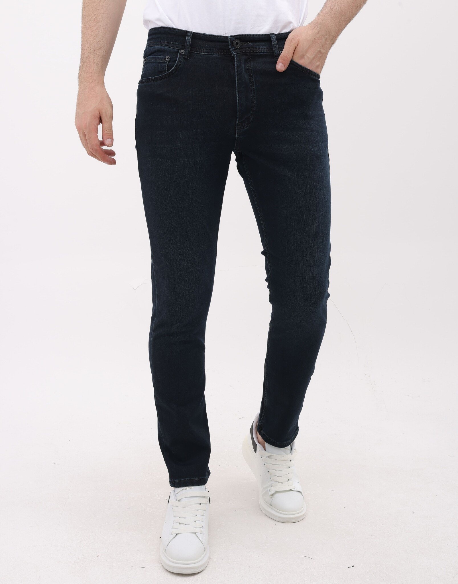 Jeans Herr Vuxna - Herr Jeans Regular Fit Stretch - MM-R- - Mörkblå
