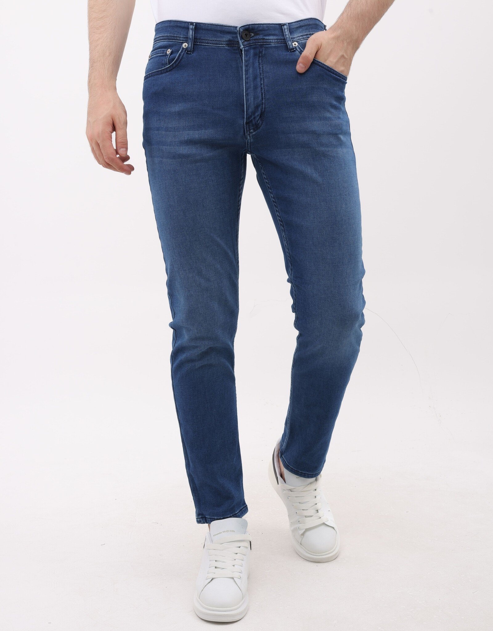 Straight Fit Jeans Herr - Jeans Herr - MM-R- - Blå