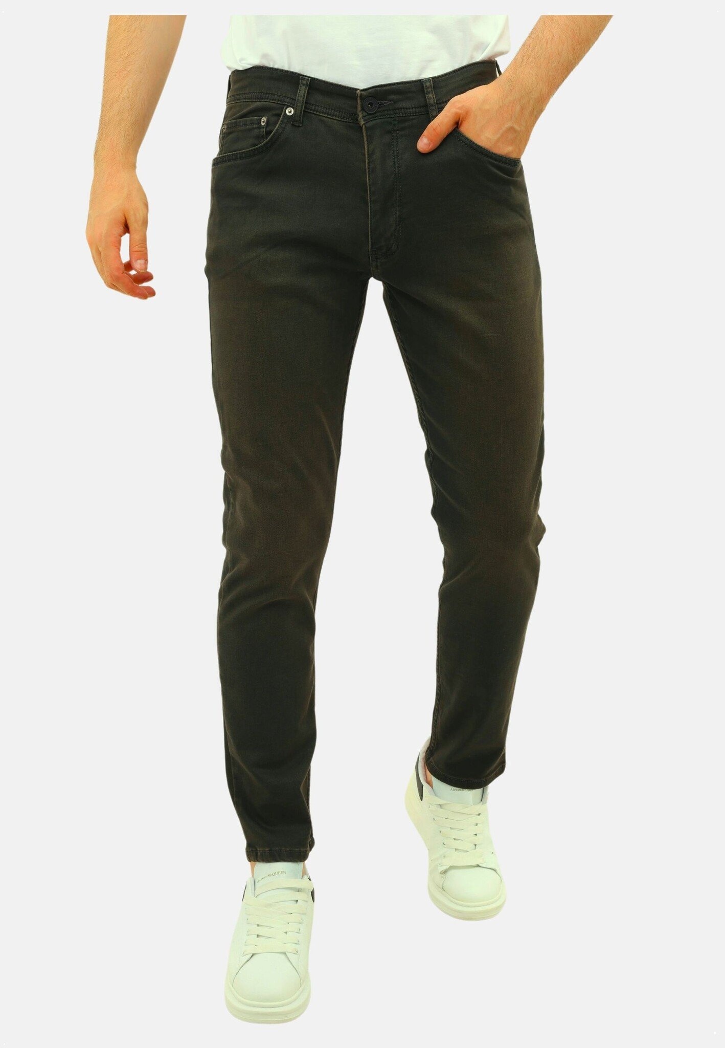 Jeans Herr Regular Fit - Herr Jeans Stretch - MMR- - Grön