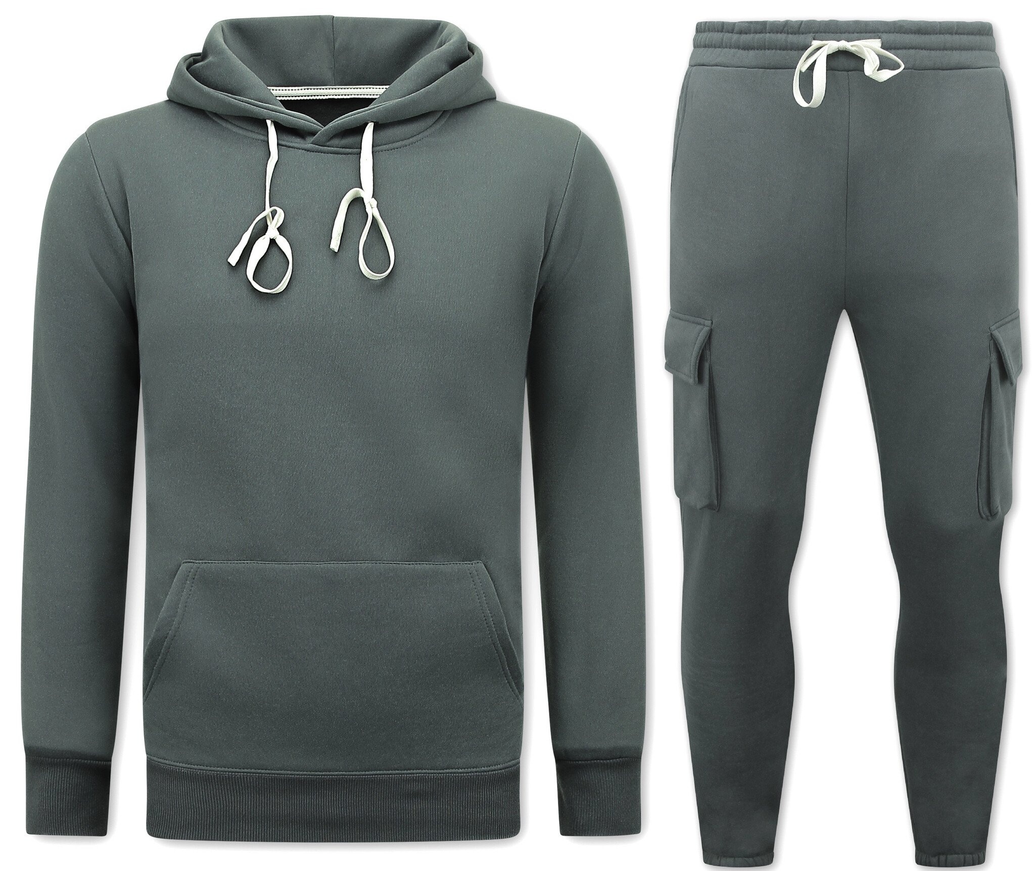 Hemdräkt Herr Vuxna - Överdimensionerad Joggingsdräkt - Tjockvävd - Antracit