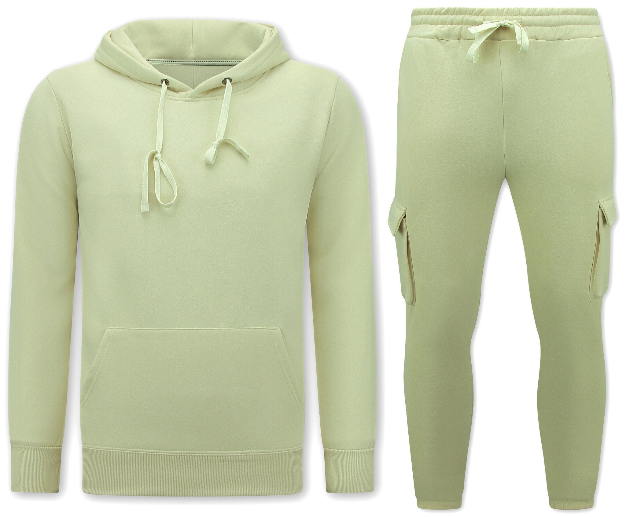 Träningsoverall Herr - Oversized Joggingdräkt - Tjockvävd - Beige