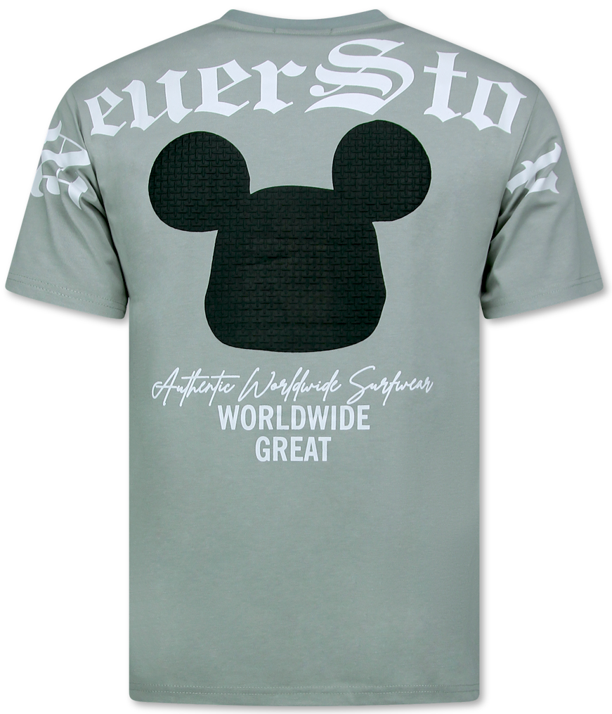 Överdimensionerad T-Shirt Herr - T-Shirt Herr Med Tryck - Rolig Skjorta - Grå