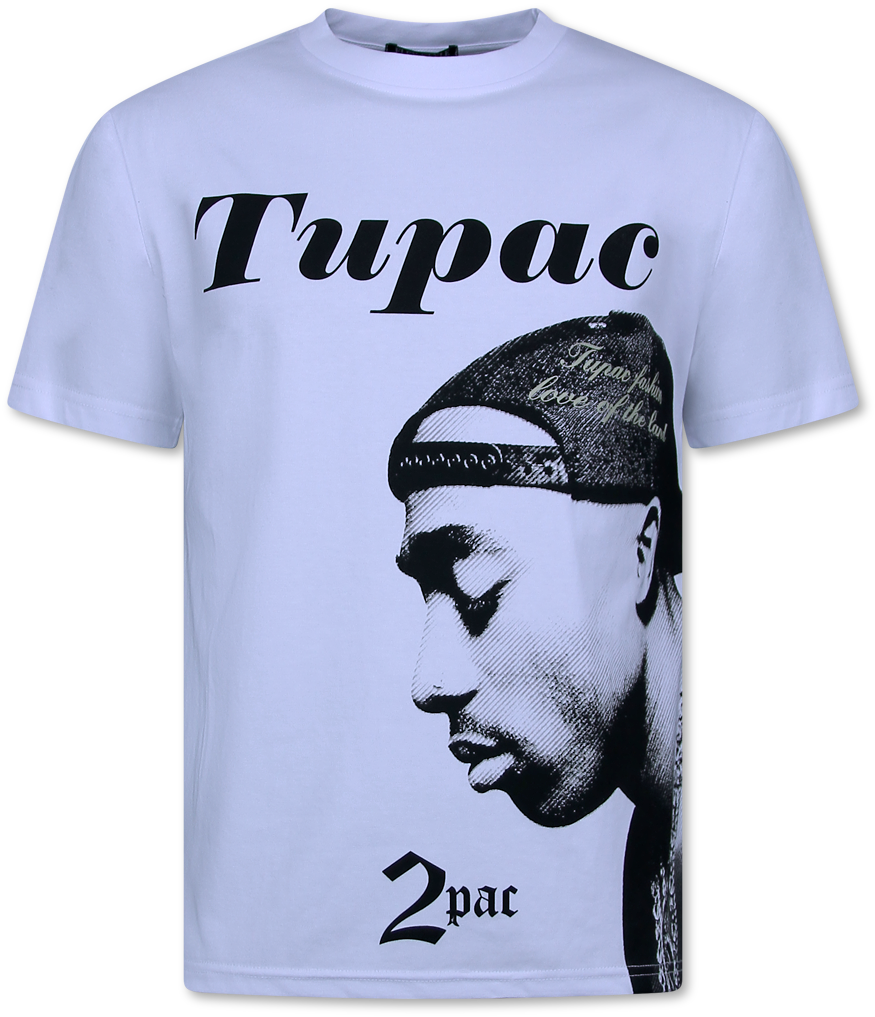 Pac - Herr T-Shirt Med Tryck - Herr T-Shirt Med Tryck - Rolig Skjorta - Vit