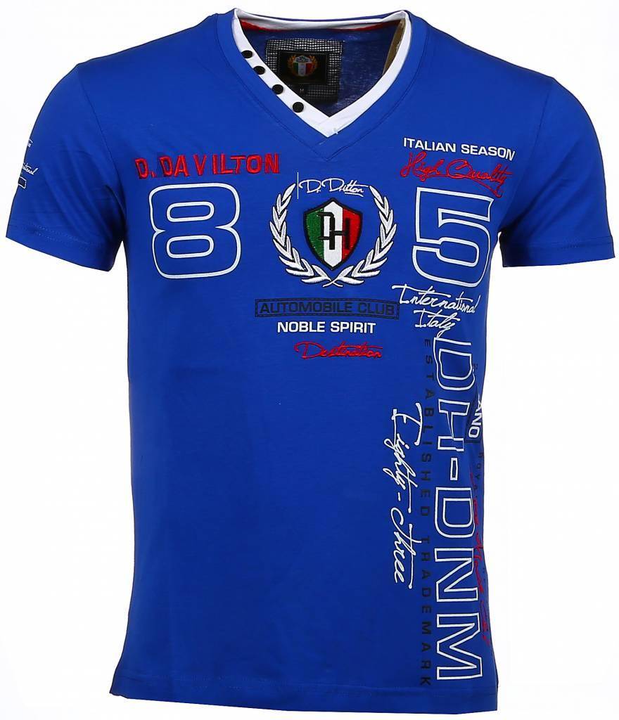Broderi Automobile Club - Herr T-Shirt Blå