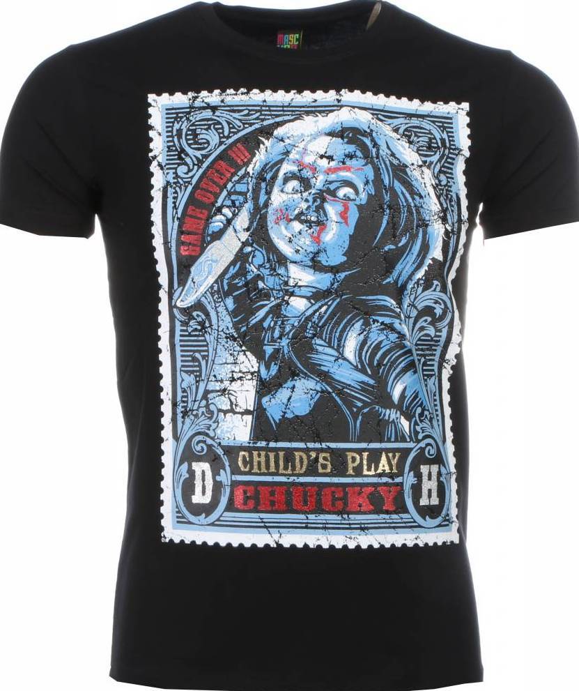 Chucky Poster Print - T-Shirt Herr Svart