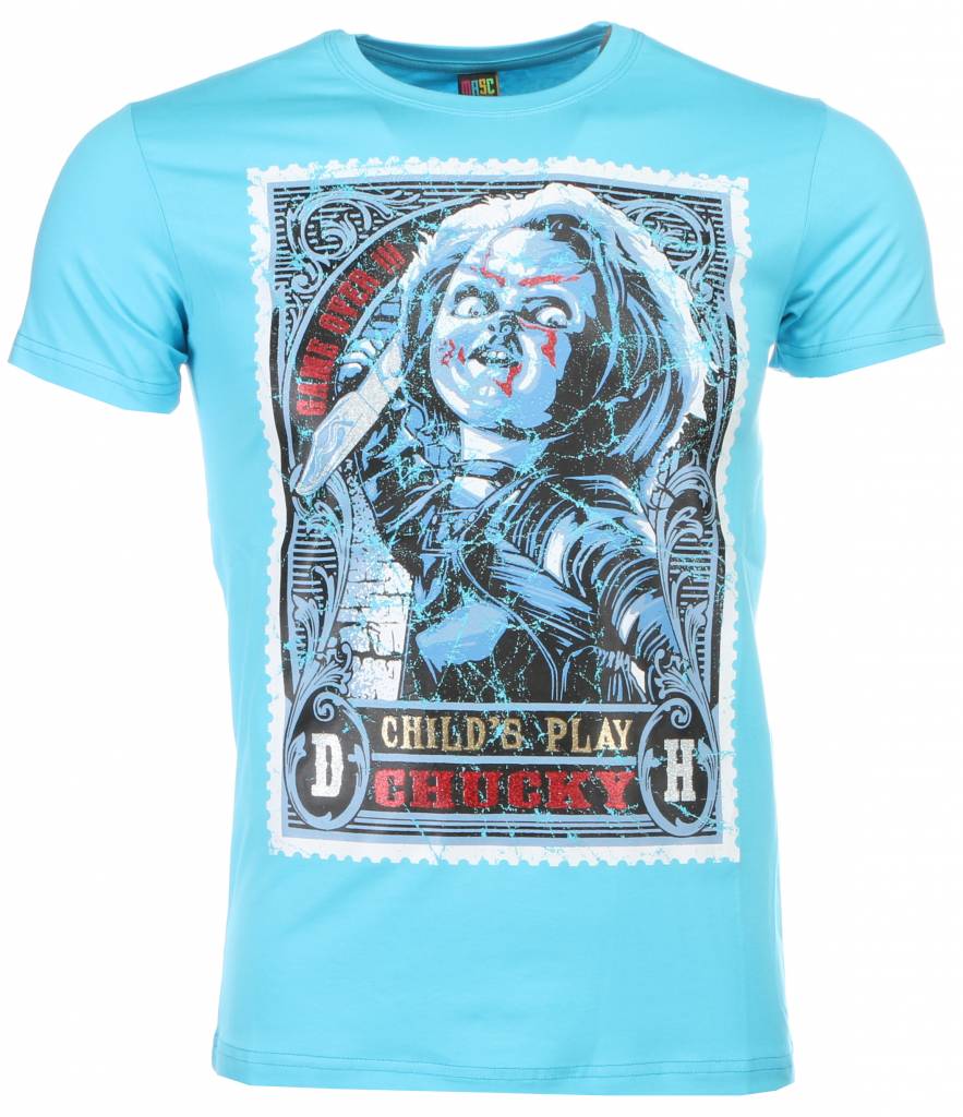 Chucky Poster Print - Herr T-Shirt Blå