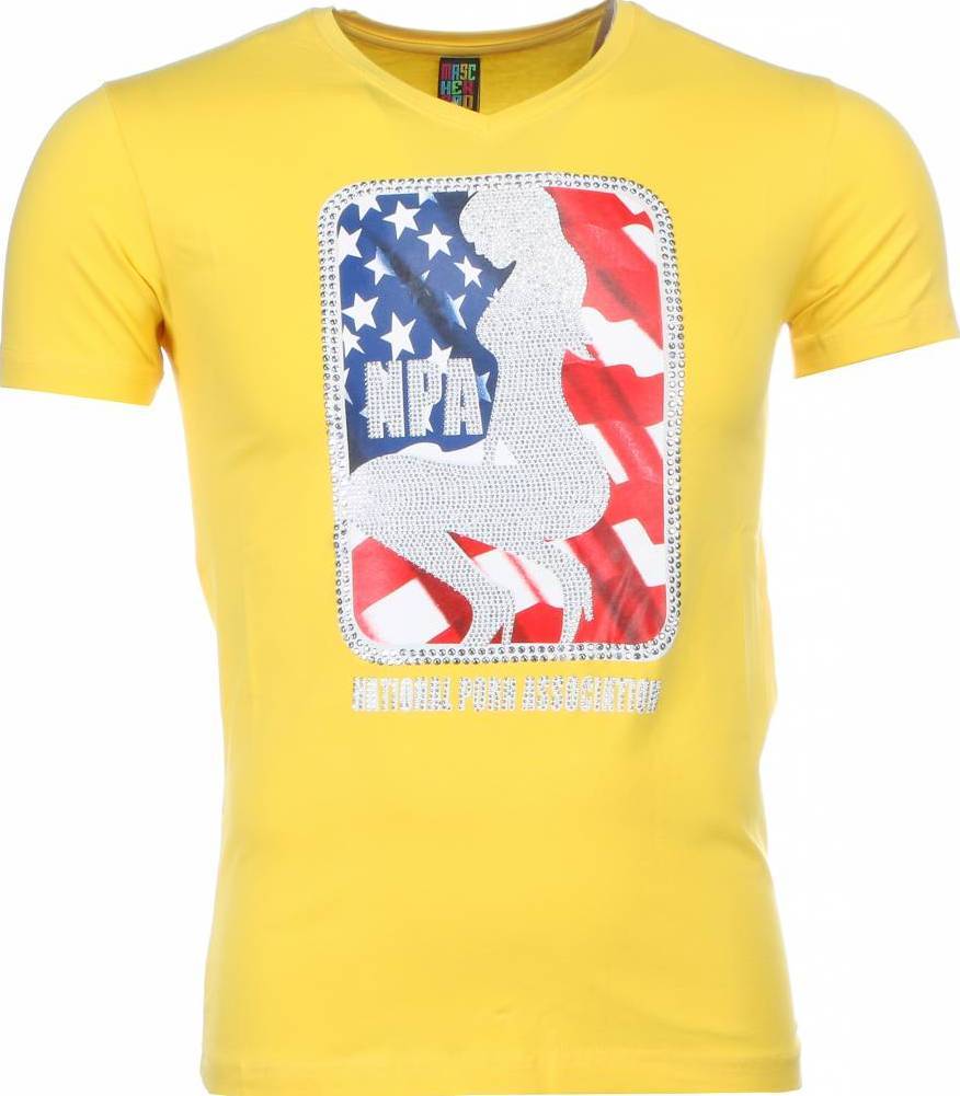 A Tryck På Kläder NPA - Herr T-Shirt Gul