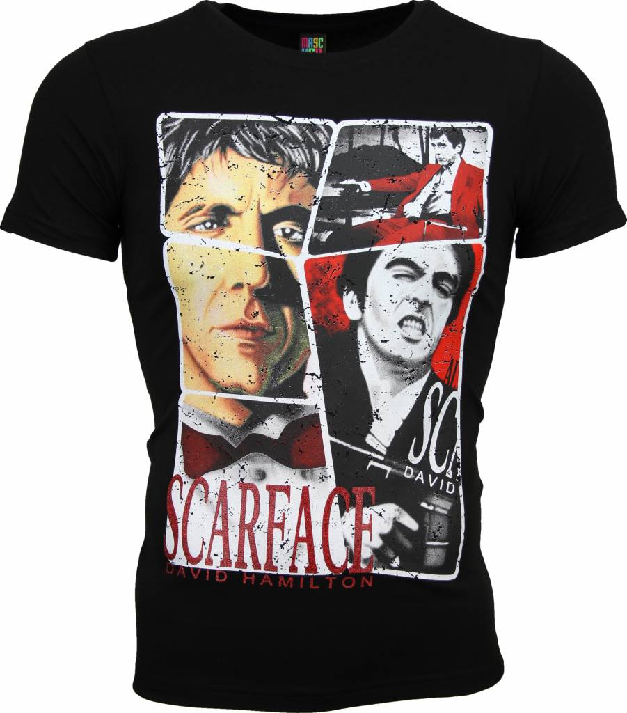 Scarface Frame Print - T-Shirt Herr Svart