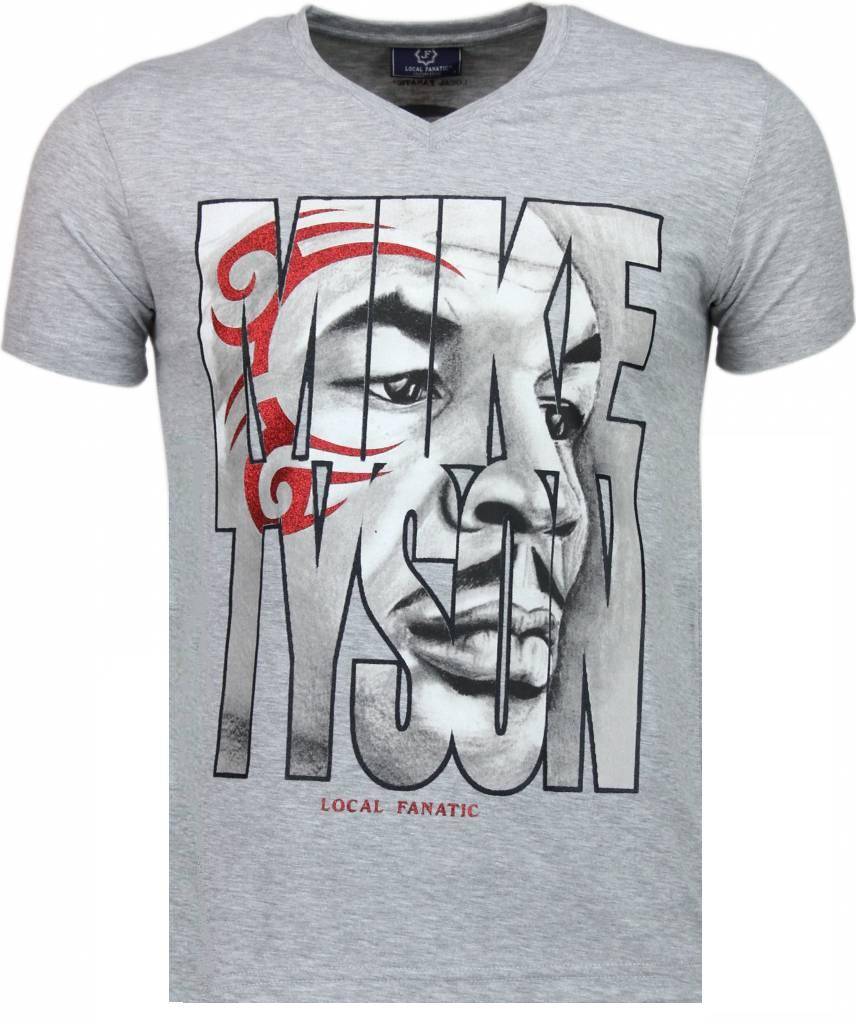 Mike Tyson Tribal - T-Shirt Herr Grå