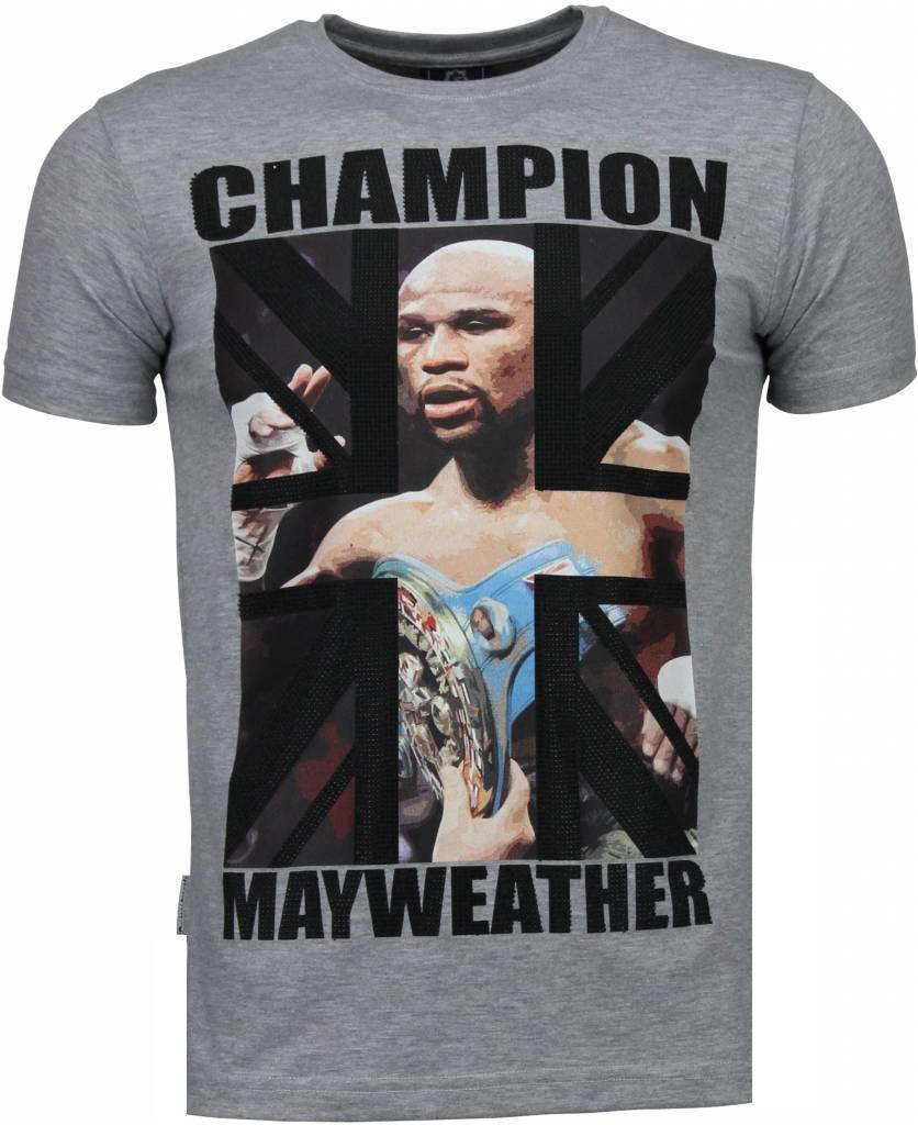 Mayweather Champion - T-Shirt Herr Grå
