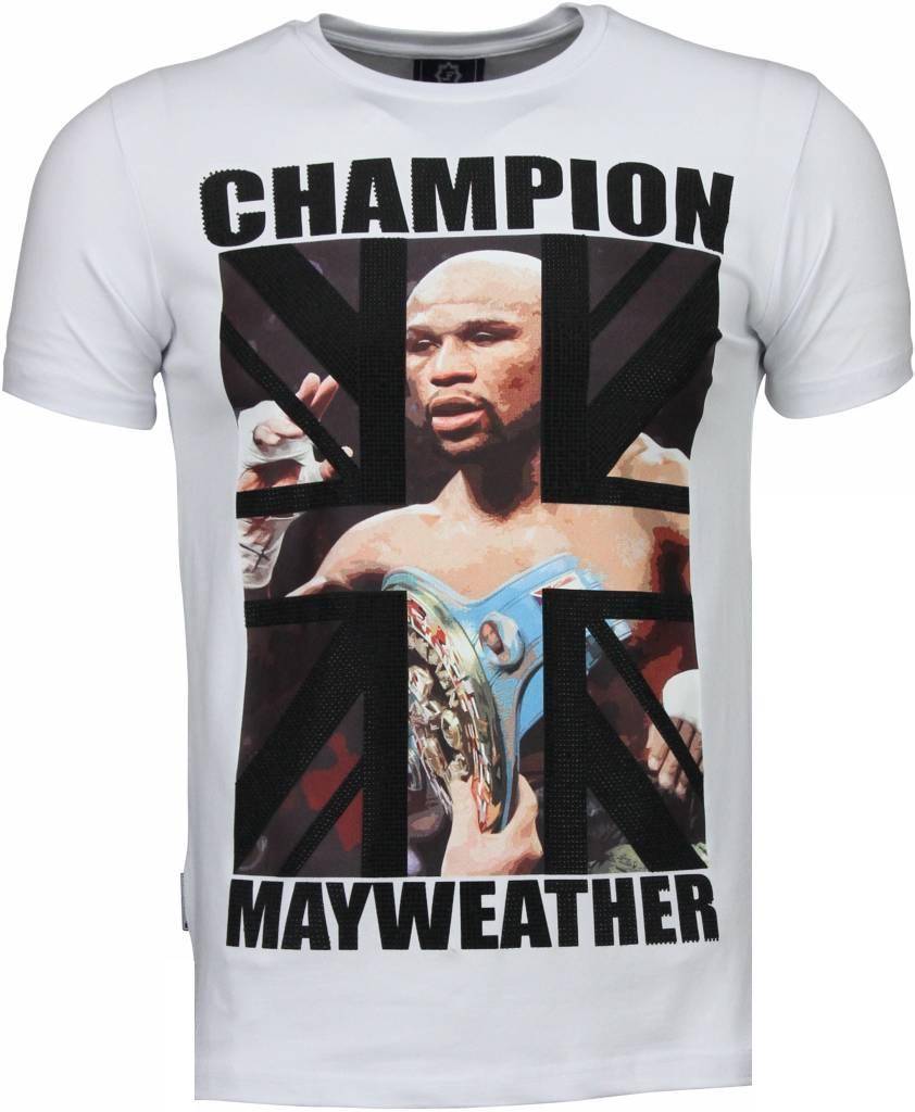 Mayweather Champion - Herr T-Shirt Vit