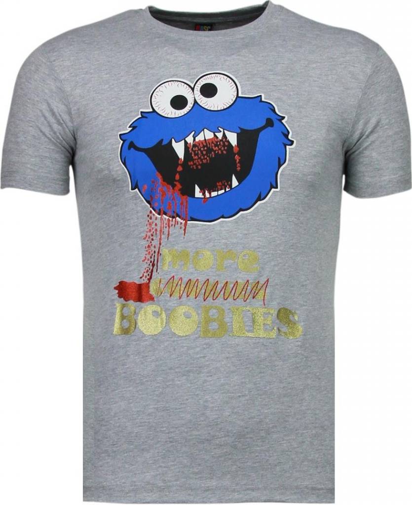 Cookies Roliga T-Shirt - T-Shirt Herr Grå