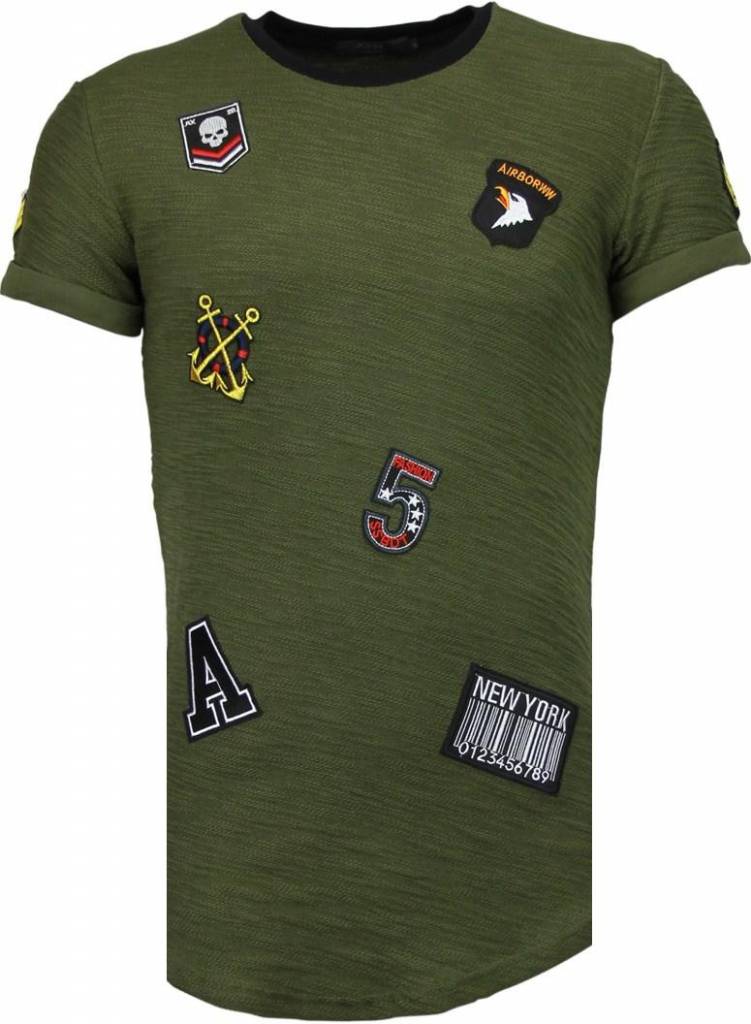 Military Patches - Man T-Shirt Grön