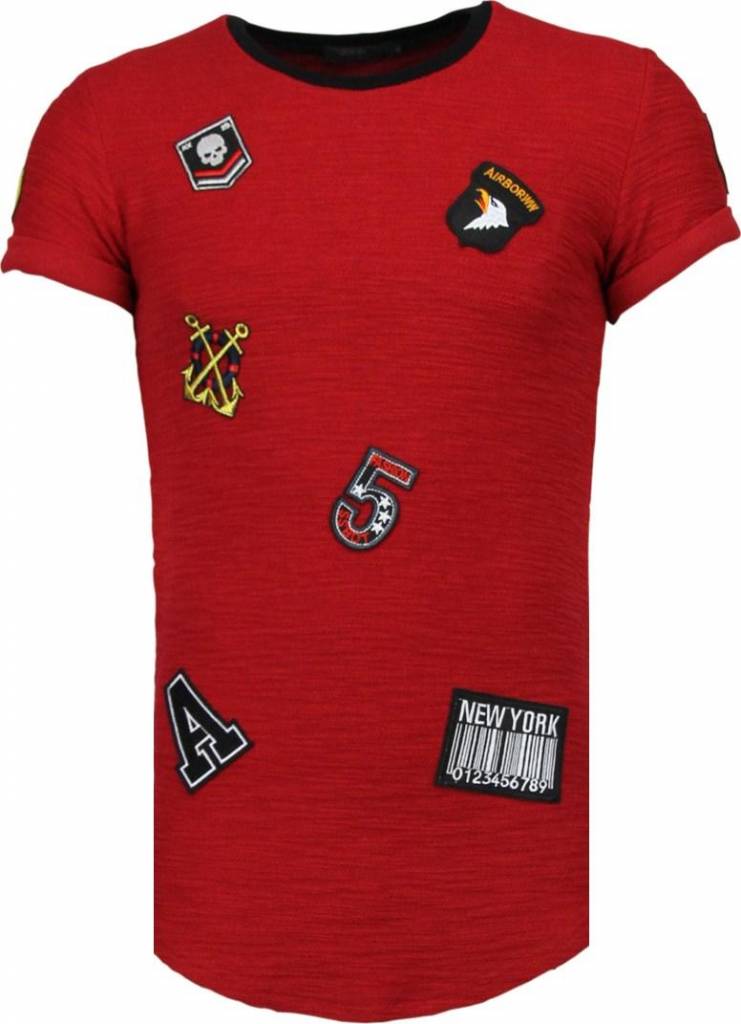 Military Patches - T-Shirt Herr Bordeaux