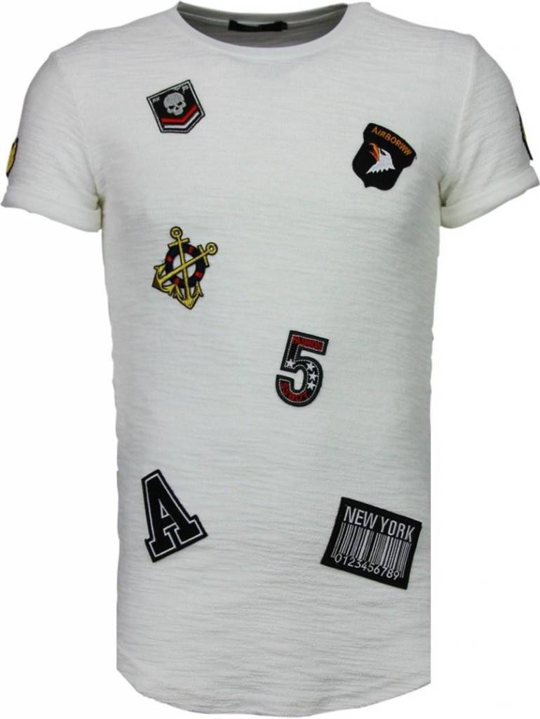Military Patches - Herr T-Shirt Vit