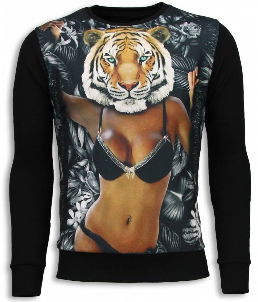 Tiger Chick Sweater - Herr Tröjor Svart