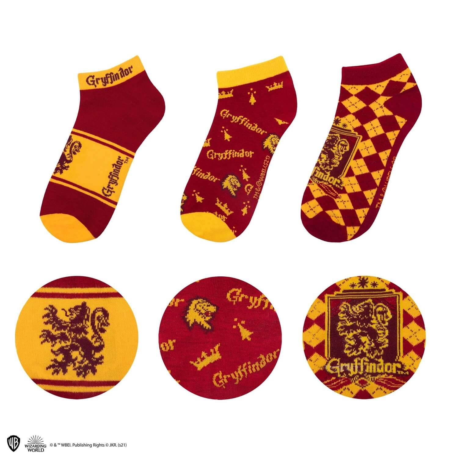 Gryffindor Ankelstrumpor (3-pack) Harry Potter