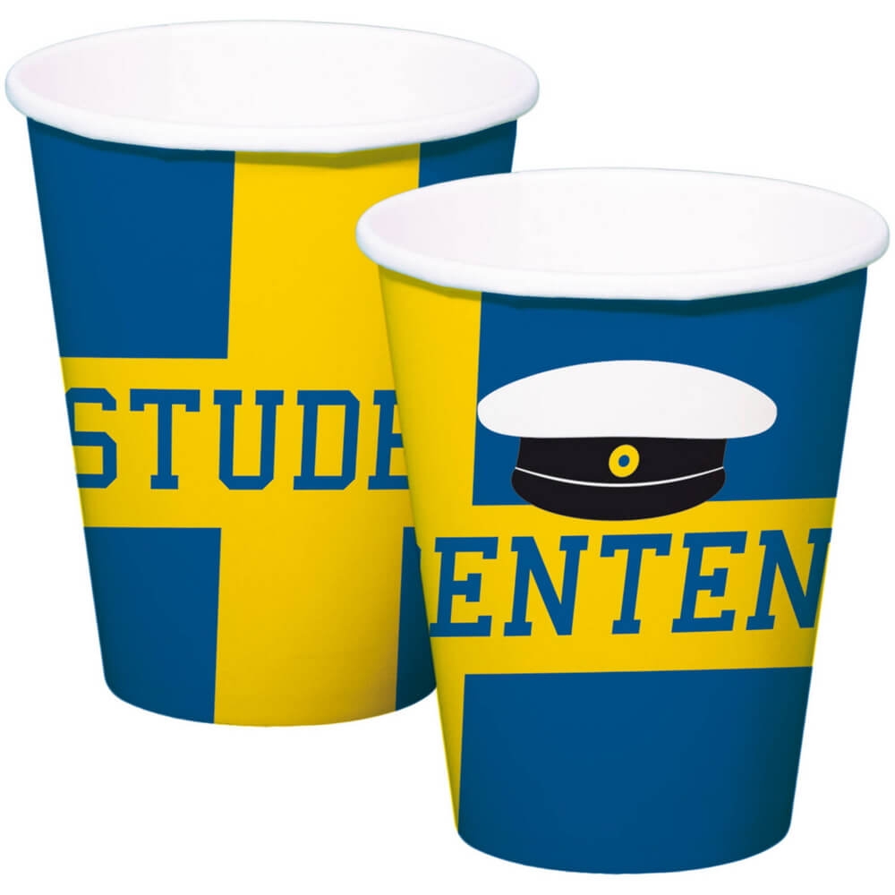 Muggar 250ml (8st, Papper) Studenten
